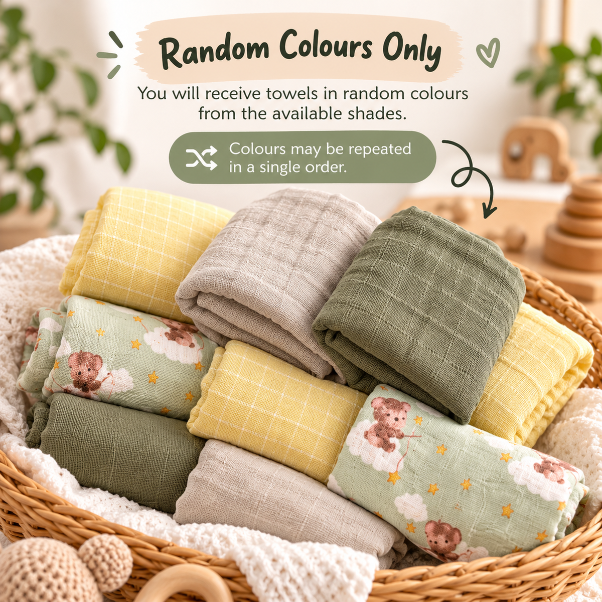 Muslin Baby Swaddle Towel 80*60 cm