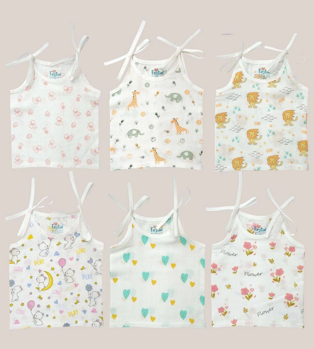 0-6 month Soft Muslin Jabla White Top Knot ( tying ) pack of 3 - Random Prints