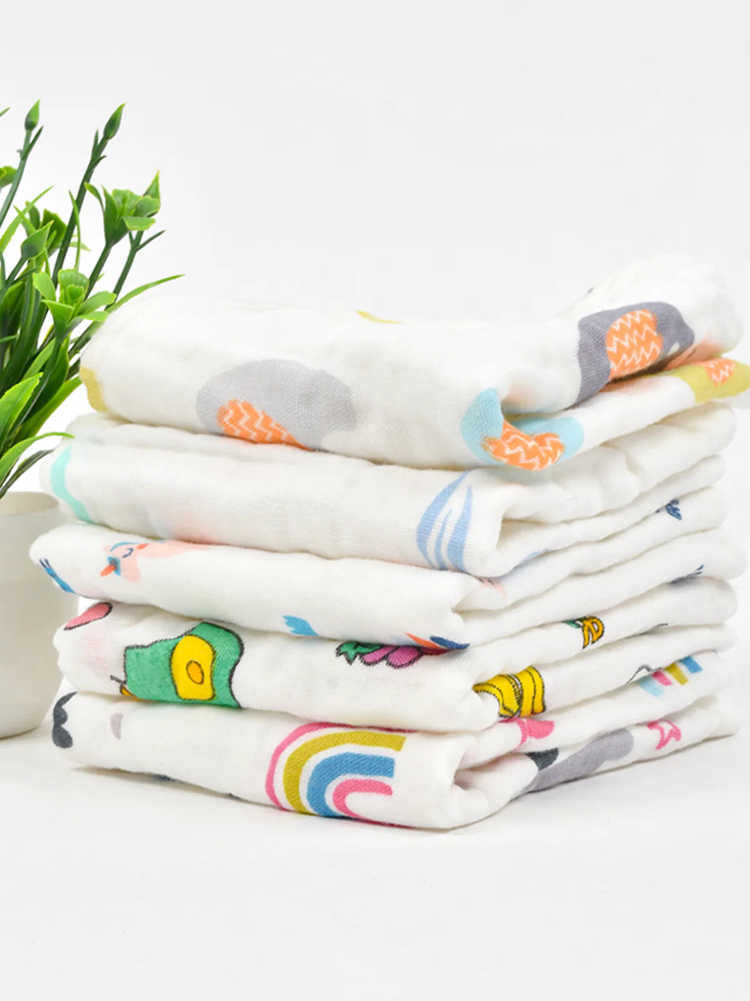 100% Muslin Baby Towels For Babies 2 Layer- size 30*30 Inch - Any 1 Random
