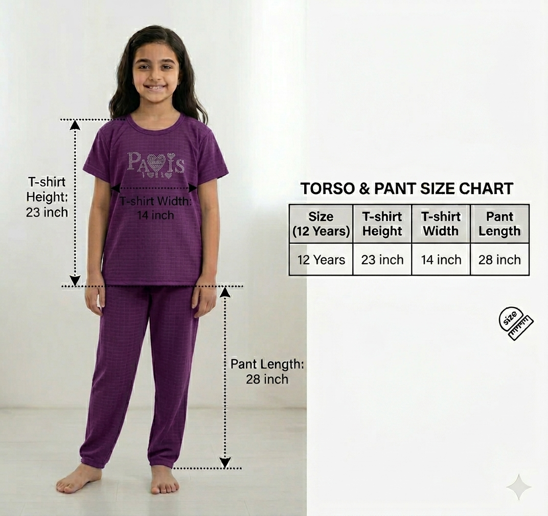 Girls 2 piece Coord set daily wear pack of any 6 set (6 Colors pack)