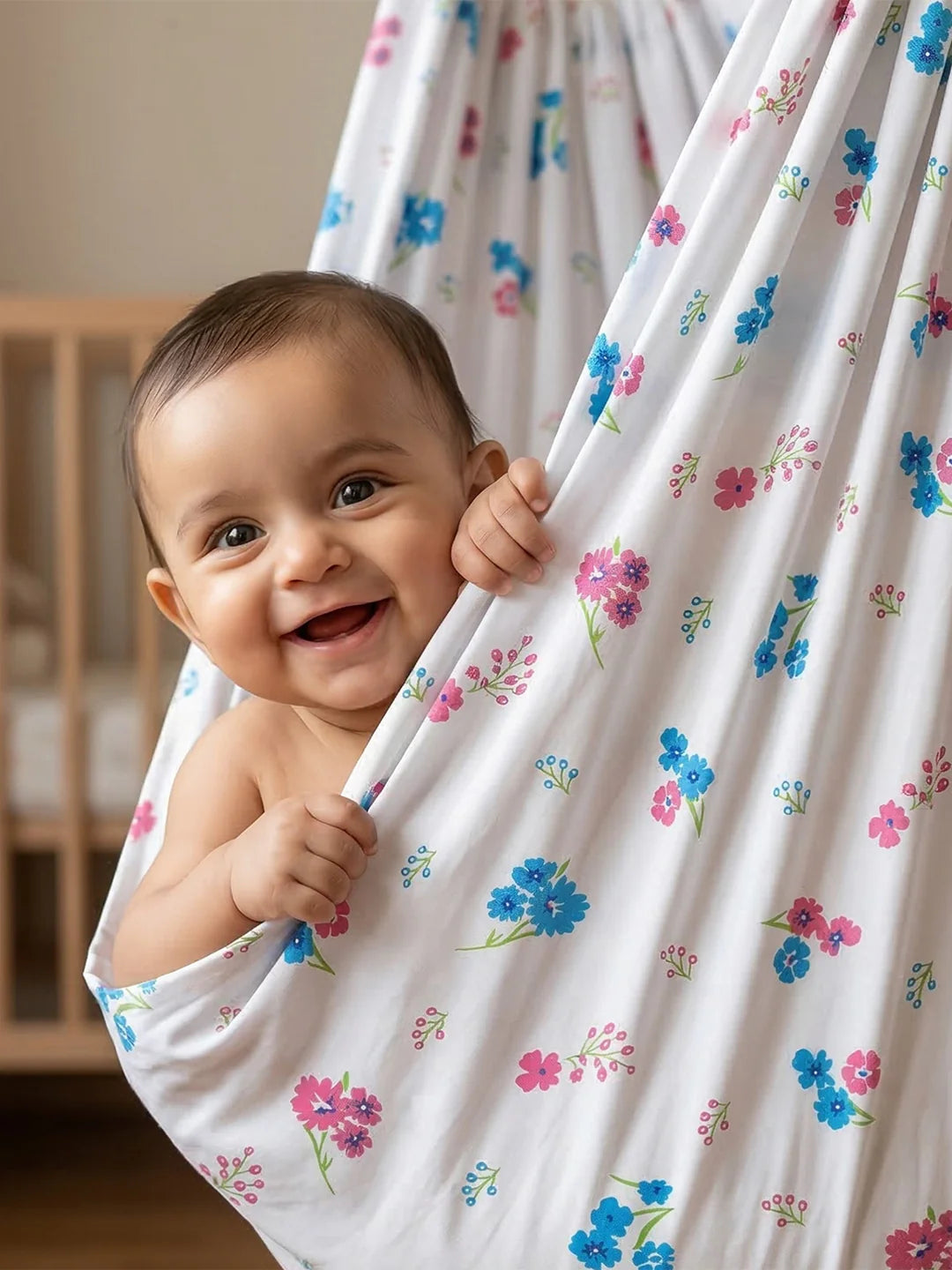 Ready to Use Muslin Cotton Cradle Cloth White- Thottil Vesti 3.5 Meter -Any 1