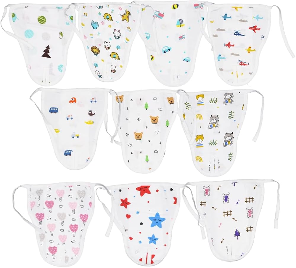 3 pieces-100% Muslin 4 Layer Nappy/Langot For 0-3 Month Soft, Washable, Reusable Cloth Diaper Highly Absorbent Skin Friendly