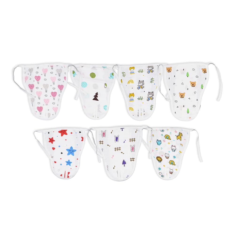 3 pieces-100% Muslin 4 Layer Nappy/Langot For 0-3 Month Soft, Washable, Reusable Cloth Diaper Highly Absorbent Skin Friendly