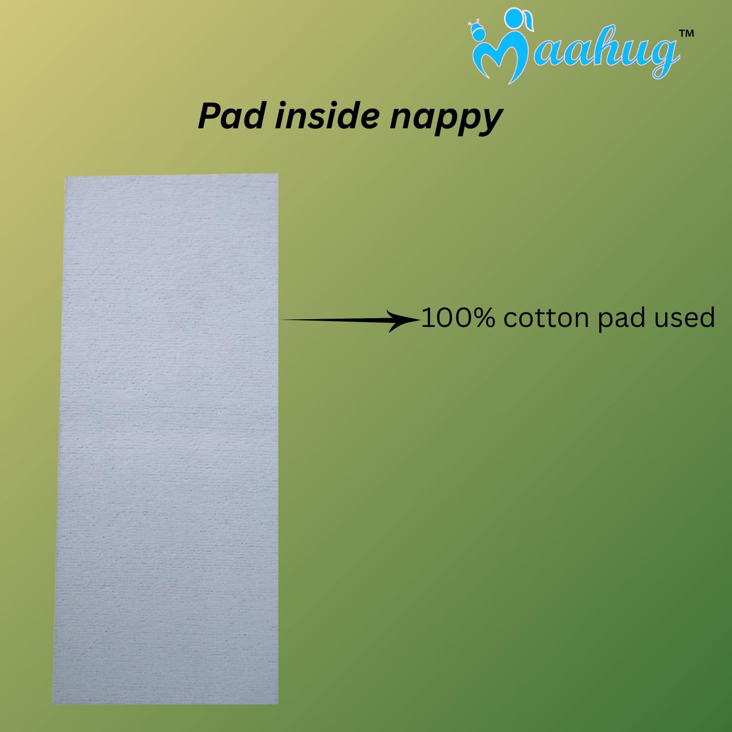 3 pieces-Muslin Cloth Padded Baby Nappy (0-9 Month) Reusable Diaper Langodu