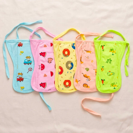 (3 pieces) Padded Soft Baby's Cloth Diapers | Langot | Nappy | Cotton | Washable | Reusable - Multicolor