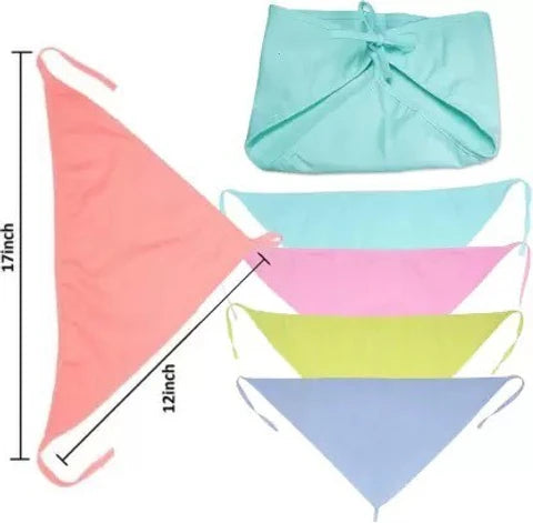 5 pieces-Printed Pure Cotton Reusable Nappy/Langodu for Baby V Shape - 0-6 Month -Multicolor