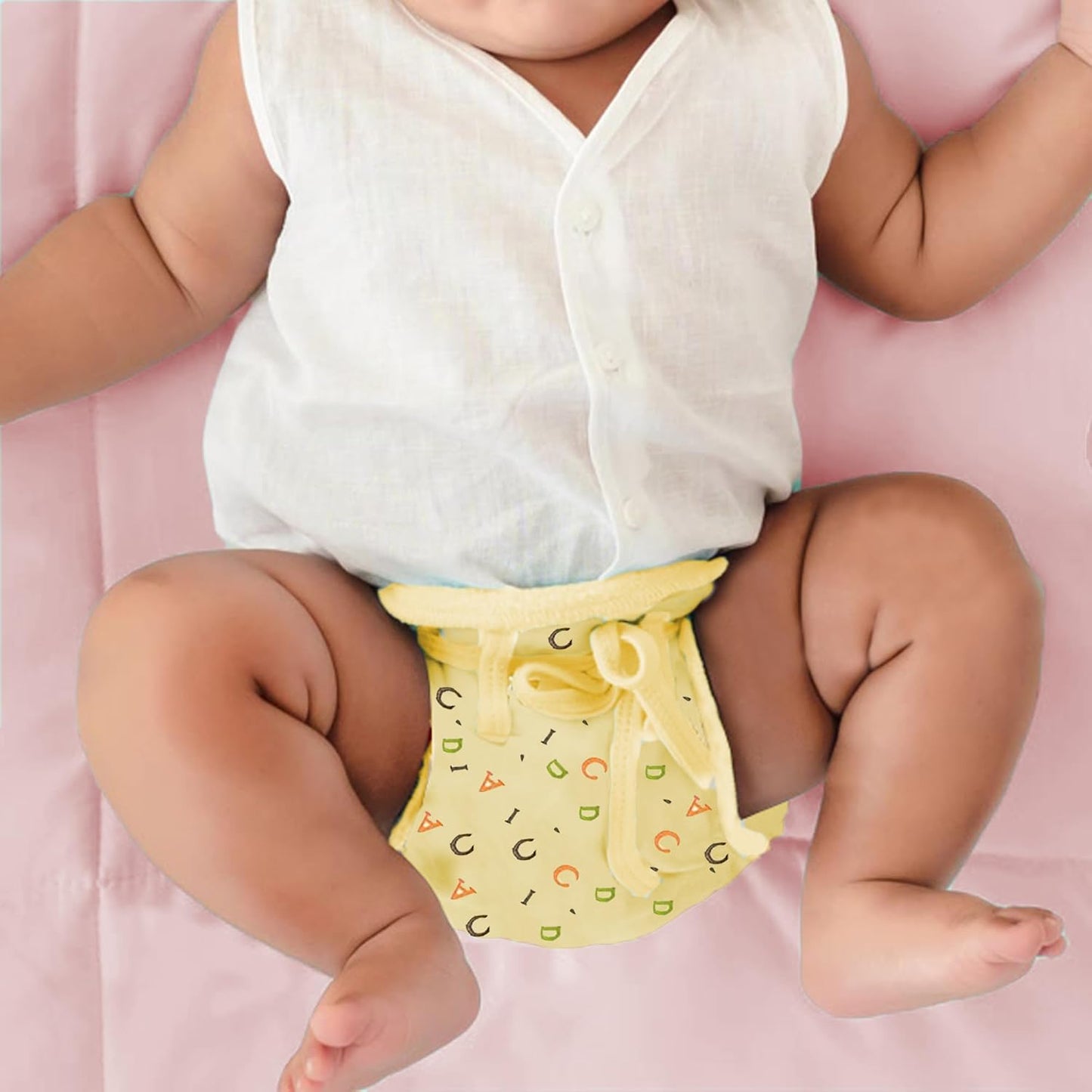 (5 pieces) Soft New Born Baby's Cloth Diapers | Langot | Nappy | Cotton | Washable | Reusable - Multicolor