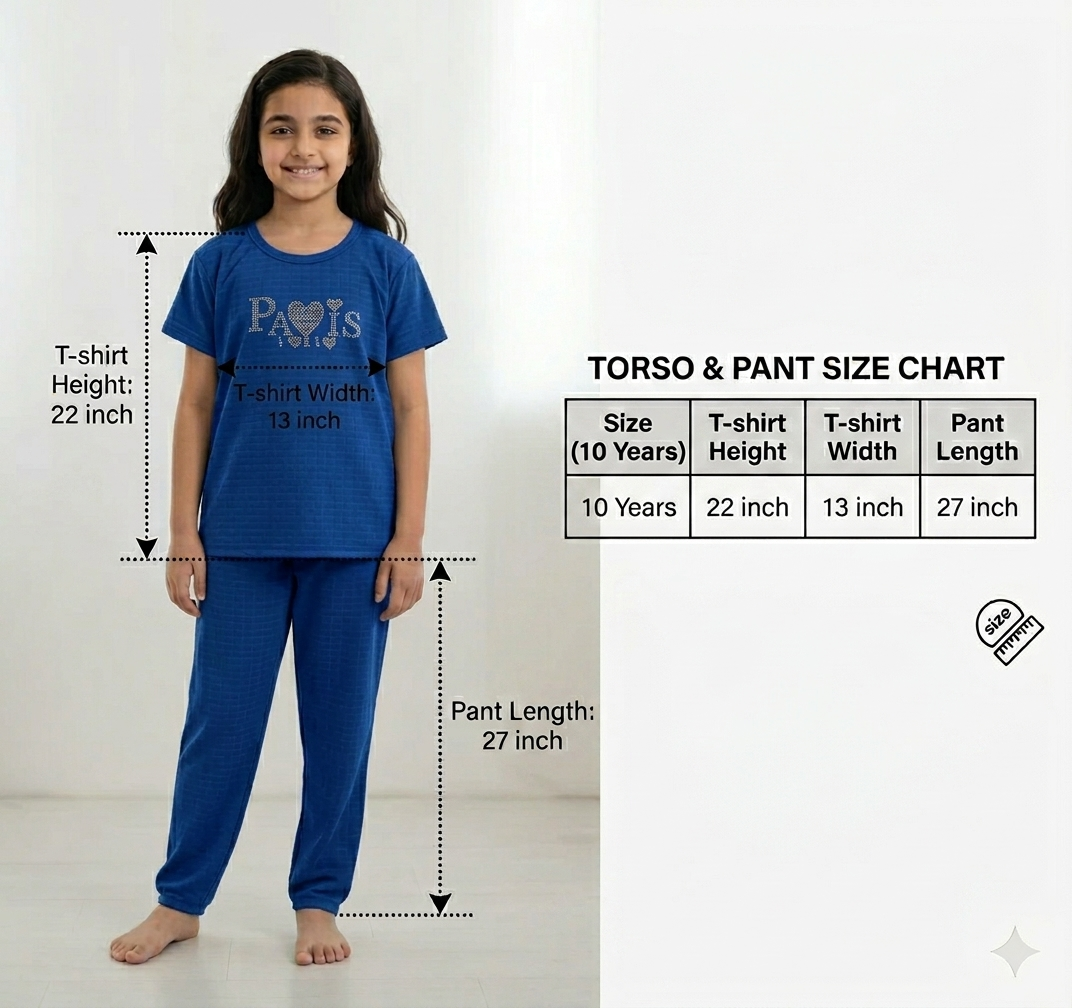 Girls 2 piece coord set daily wear - Any 1 set (random colors)