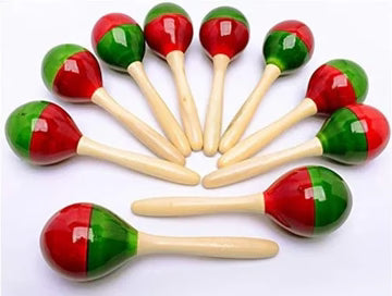 Any 5 Wooden Rattles – Assorted Collection | Baby Sensory Toys