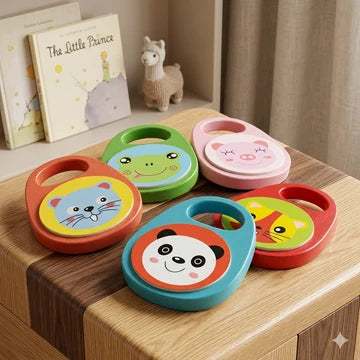 Any 5 Wooden Rattles – Assorted Collection | Baby Sensory Toys