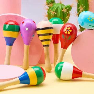Any 5 Wooden Rattles – Assorted Collection | Baby Sensory Toys