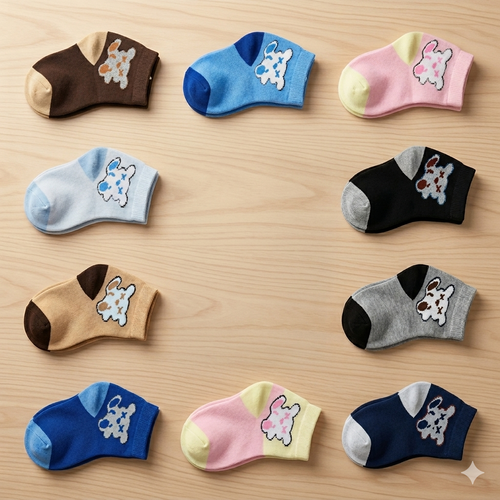 Baby Cartoon Animal Socks (4 no's /Any 2 Pairs)