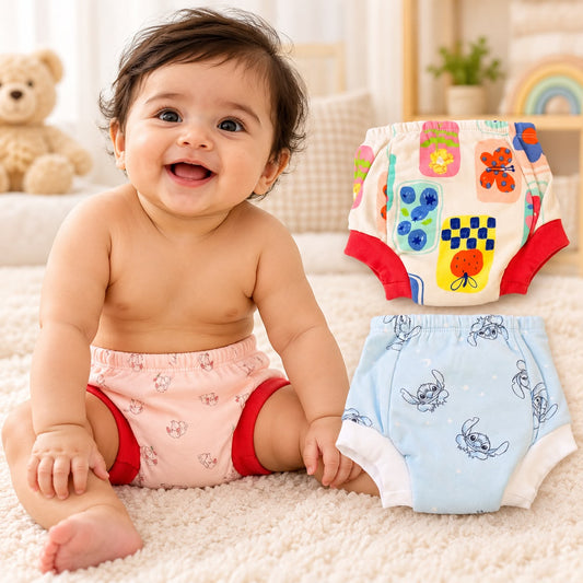 Baby Diaper Pants, Potty Training Panties/Padded Underwear | Soft, Washable & Reusable Cotton -Any 1