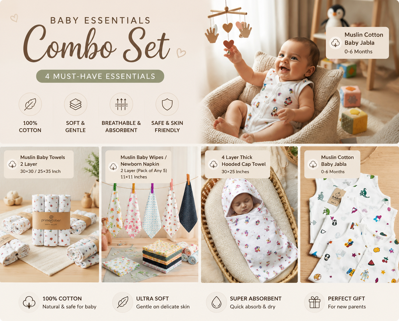 Born Baby Muslin Combo Must Try