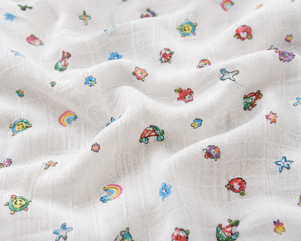 Pure cotton premium Muslin Baby Towels For Babies 2 Layer- size 30*30 Inch / 25*35 Inch - Any 1 Random