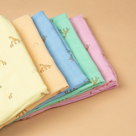 Colour Muslin Baby Towel - Soft & Absorbent (Best Assorted Piece dispatched)
