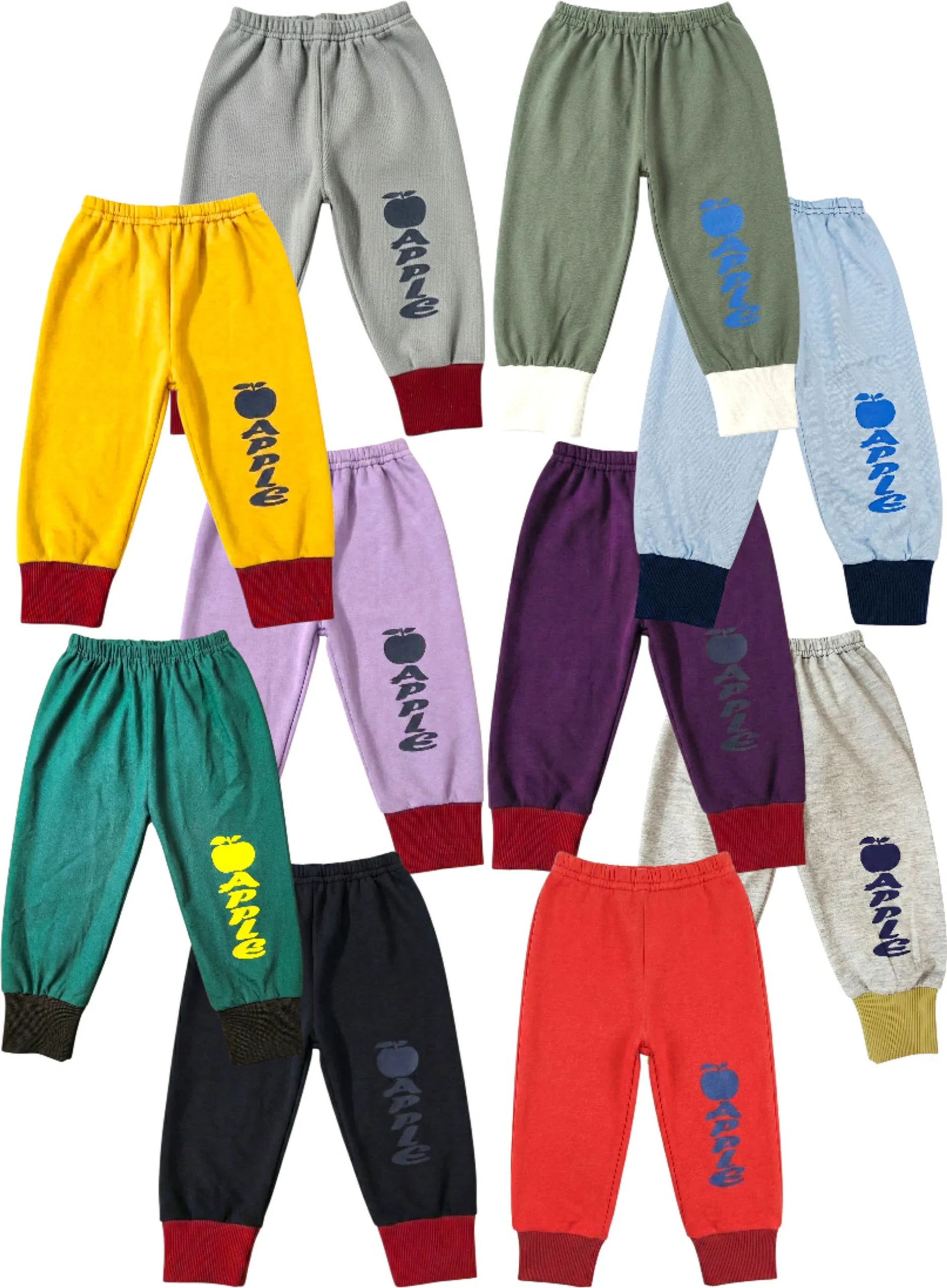 Daily Use Unisex Pajama Track Pants For Kids -Cup Type Multicolor Pack of 10 Random Colours