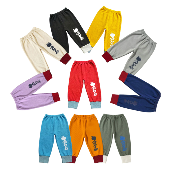 Daily Use Unisex Pajama Track Pants For Kids -Cup Type Multicolor Pack of 10 Random Colours