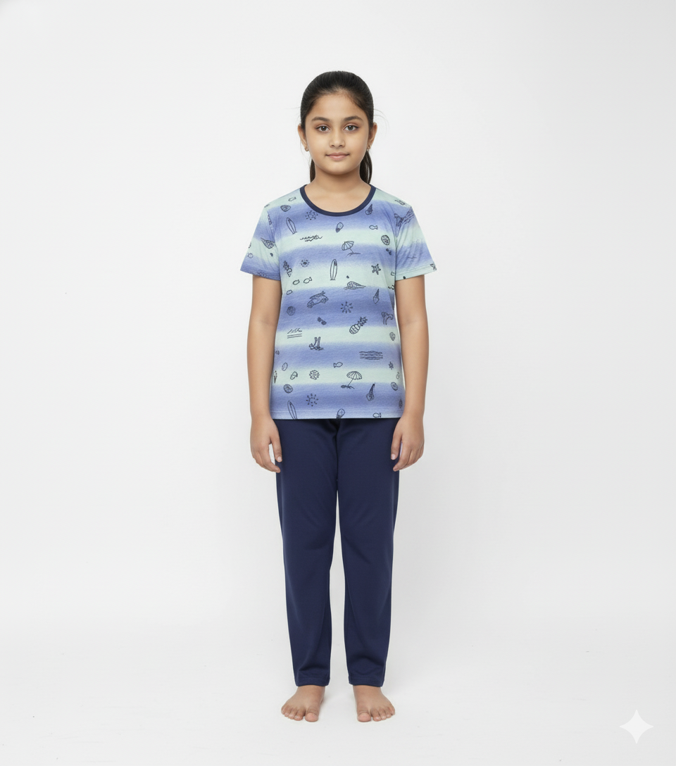Girls 2 piece Cotton daily wear Night Dress - Any 5 Combo