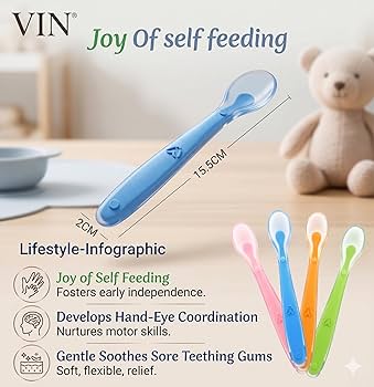 Kokibebe Silicone Feeding Spoon -Any 1 color