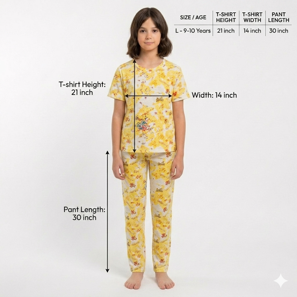 Cinderella  4 Way Popcorn Prill Set Girls 2 piece Coord set daily wear - Any 5 set Combo (5 Colors pack)