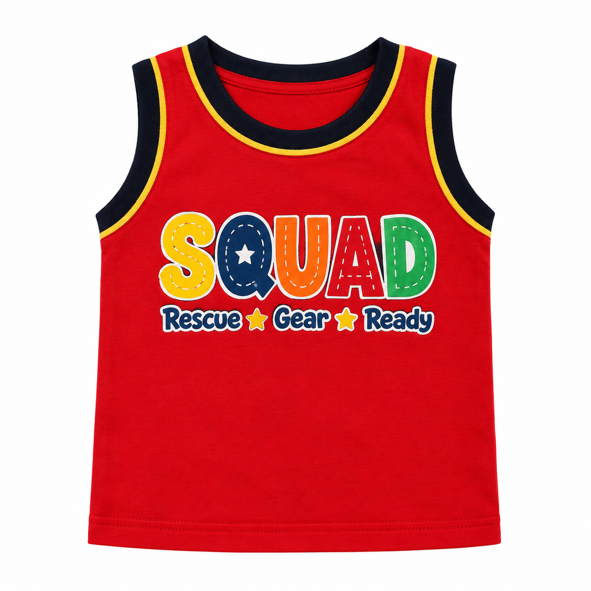 Pack of 10-Kids Pure Cotton Sleeveless Tank Tops Set (0-5 Years)