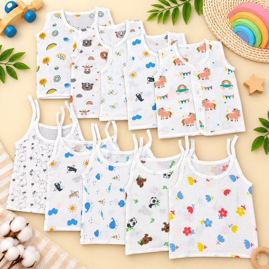 Pack of 10 Soft Muslin Jablas Combo