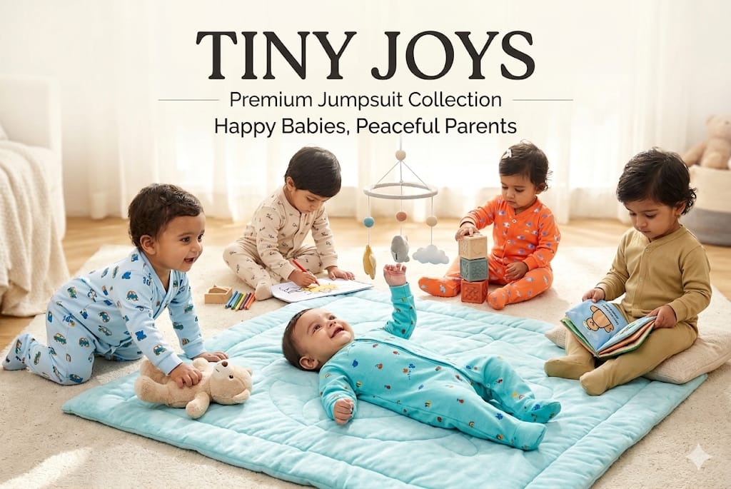 Premium Baby Romper Soft Cotton Footed Sleepsuit Pack-1 (Assorted Prints)