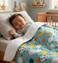 Premium Soft Quilted Baby Blanket + Muslin Wrap Towel Set (30" x 30")Inches-Any 1 Set