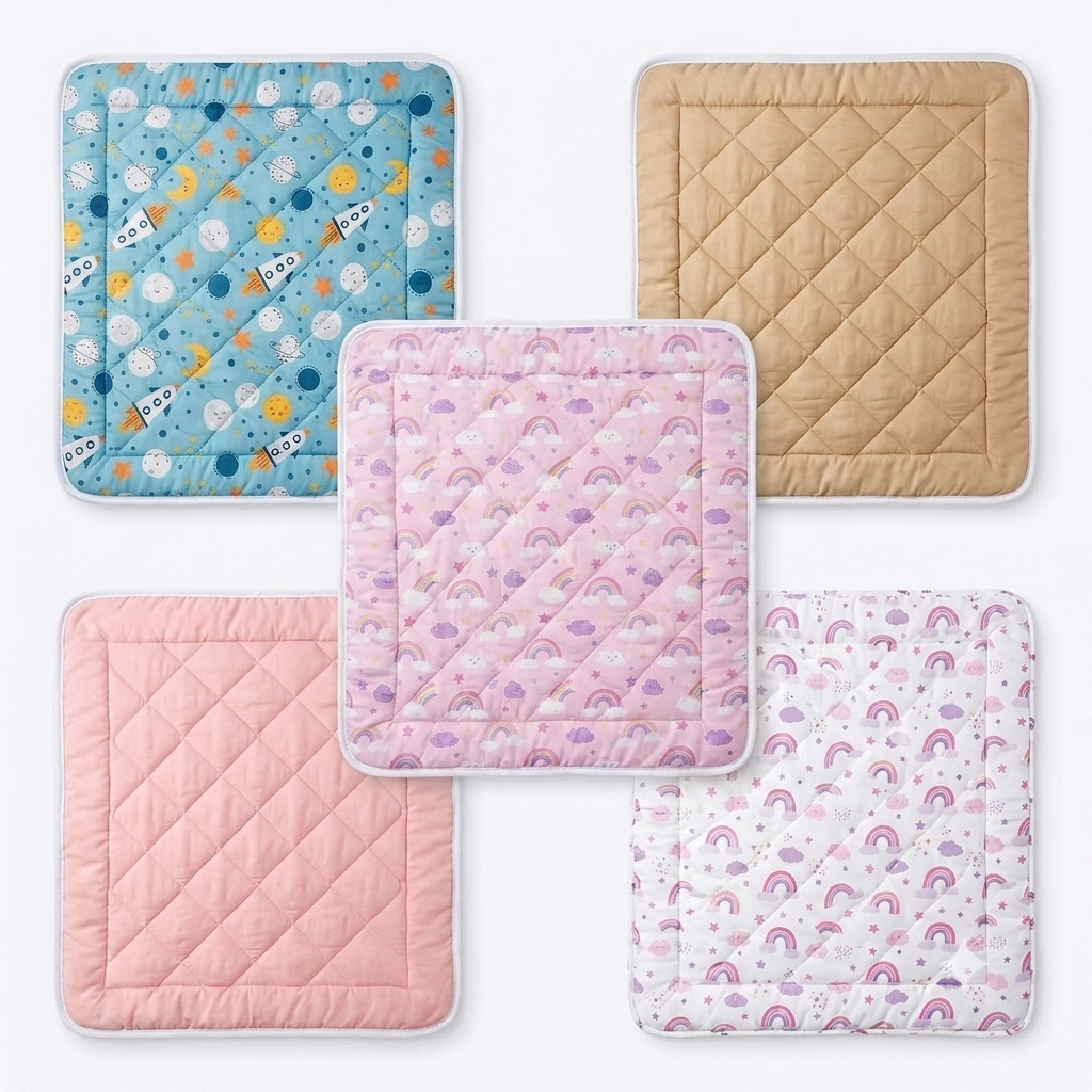 Premium Soft Quilted Baby Blanket + Muslin Wrap Towel Set (30" x 30")Inches-Any 1 Set