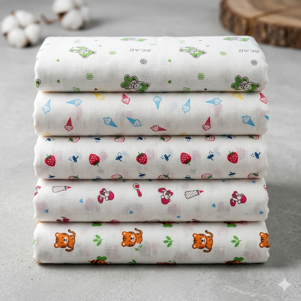Ready to Use Muslin Cotton Cradle Cloth White- Thottil Vesti 3.5 Meter -Any 1