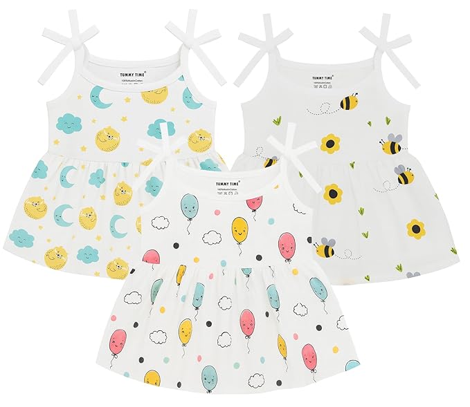 Soft Muslin Top Knot Frock - Pack of Any 3