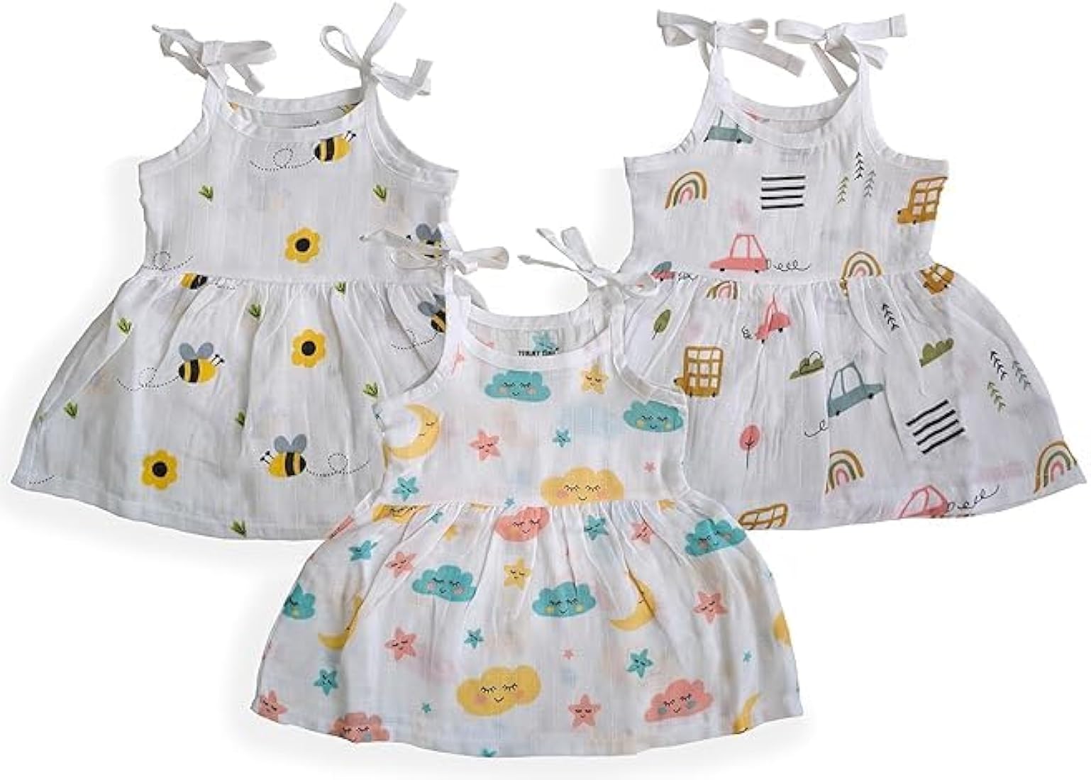 Soft Muslin Top Knot Frock - Pack of Any 3