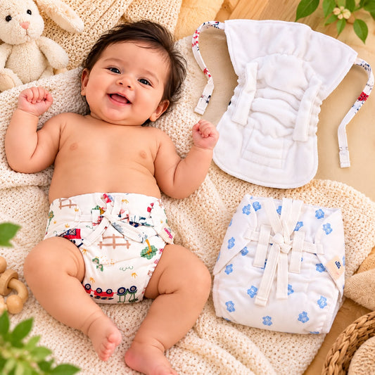 Thick Reusable Baby Diaper Nappy / Longood – Soft & Absorbent | 0–6 Months- Any 1