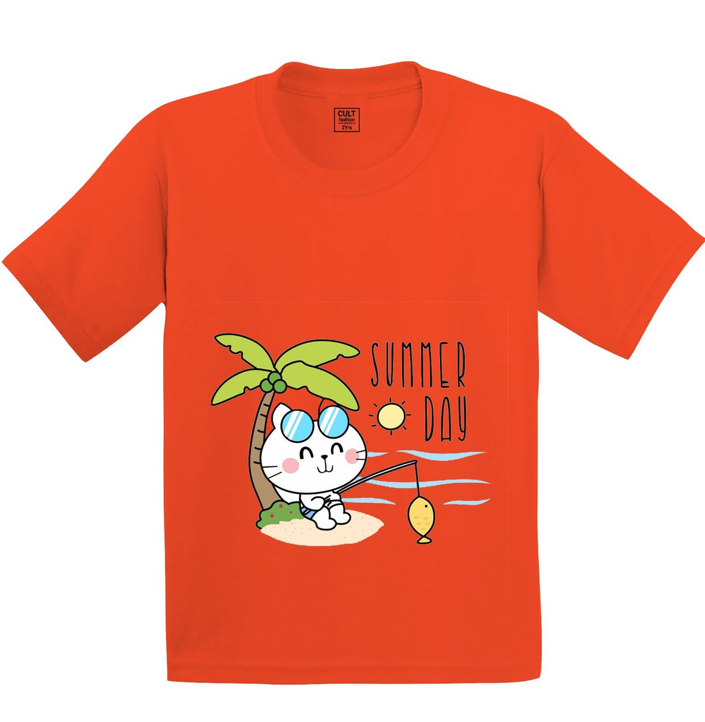 Cute Cat printed Kids T shirt - size 1-5 year