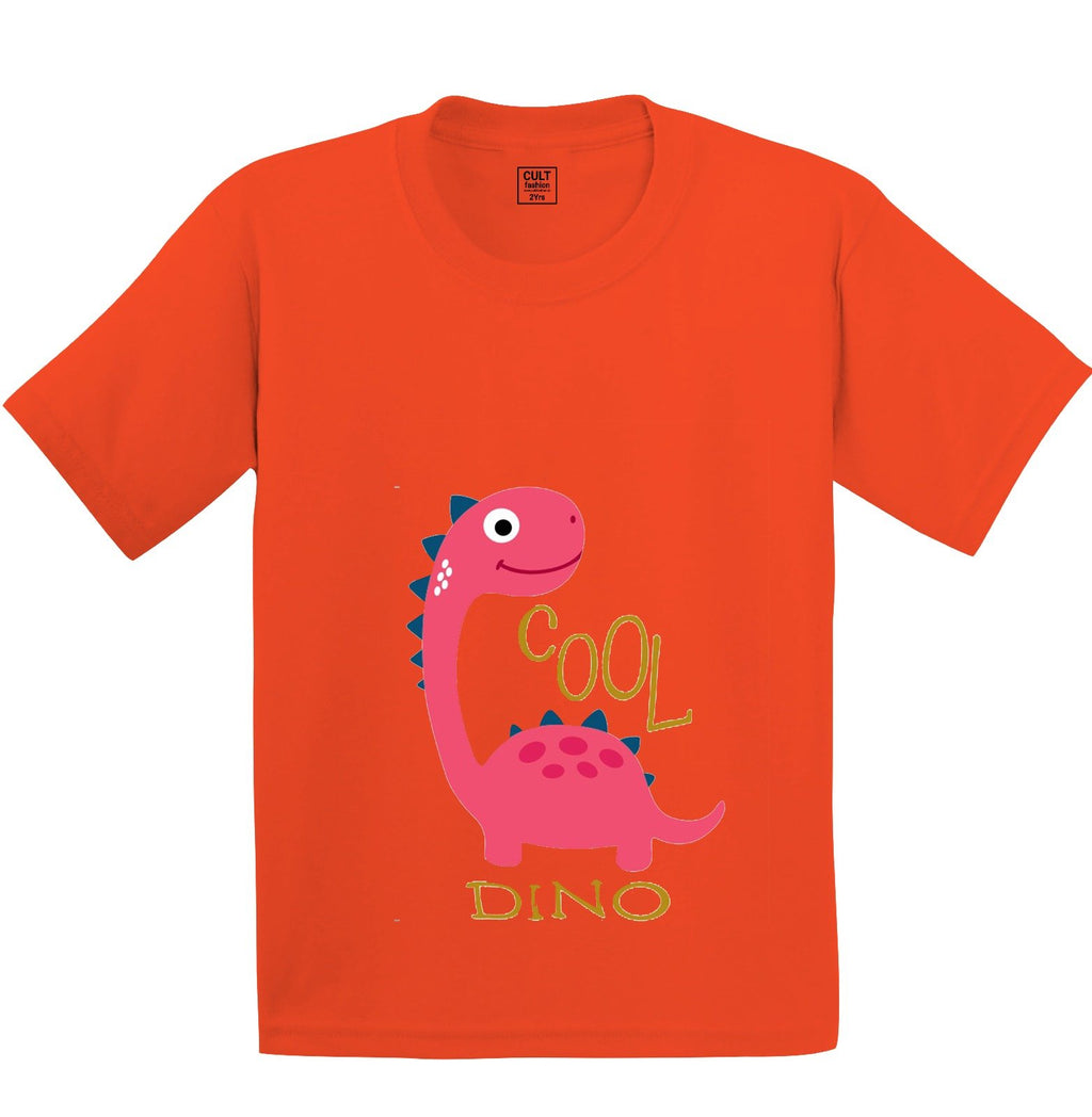 Pink Dino printed Kids T shirt - Size 1-5 year
