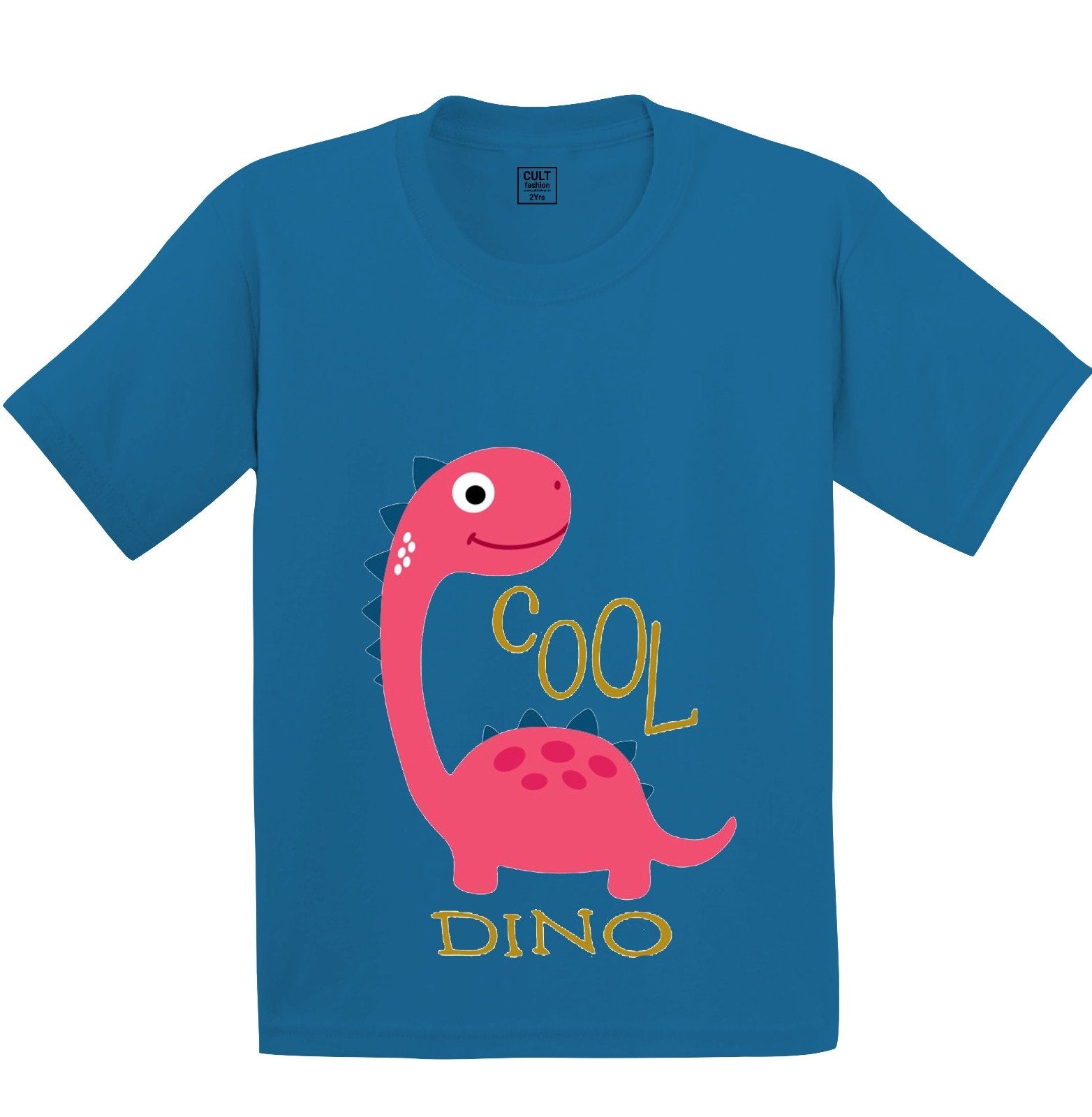 Pink Dino printed Kids T shirt - Size 1-5 year