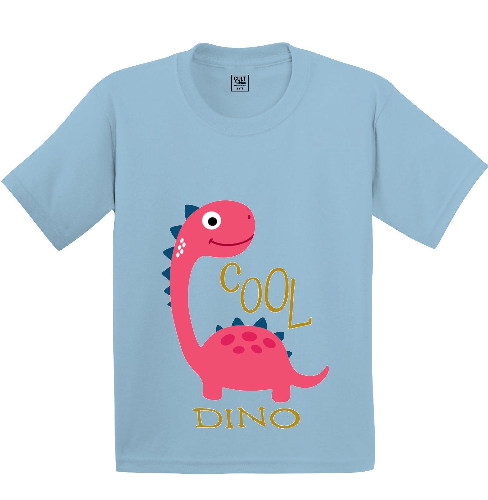 Pink Dino printed Kids T shirt - Size 1-5 year