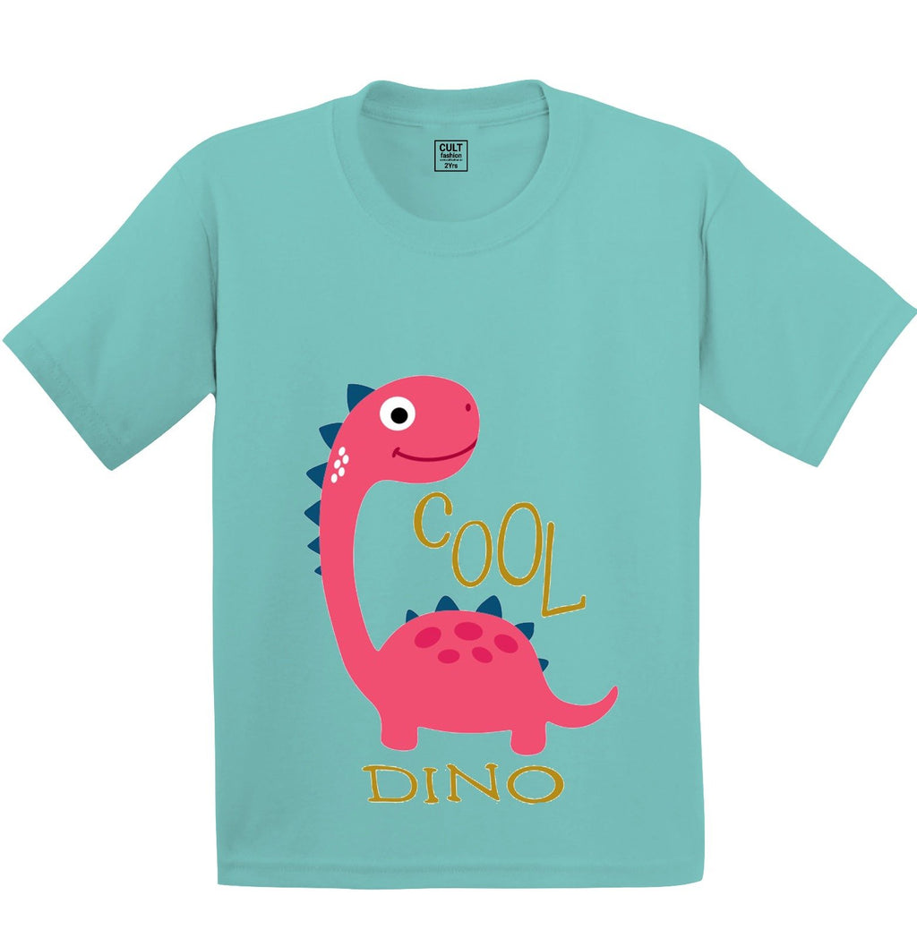 Pink Dino printed Kids T shirt - Size 1-5 year