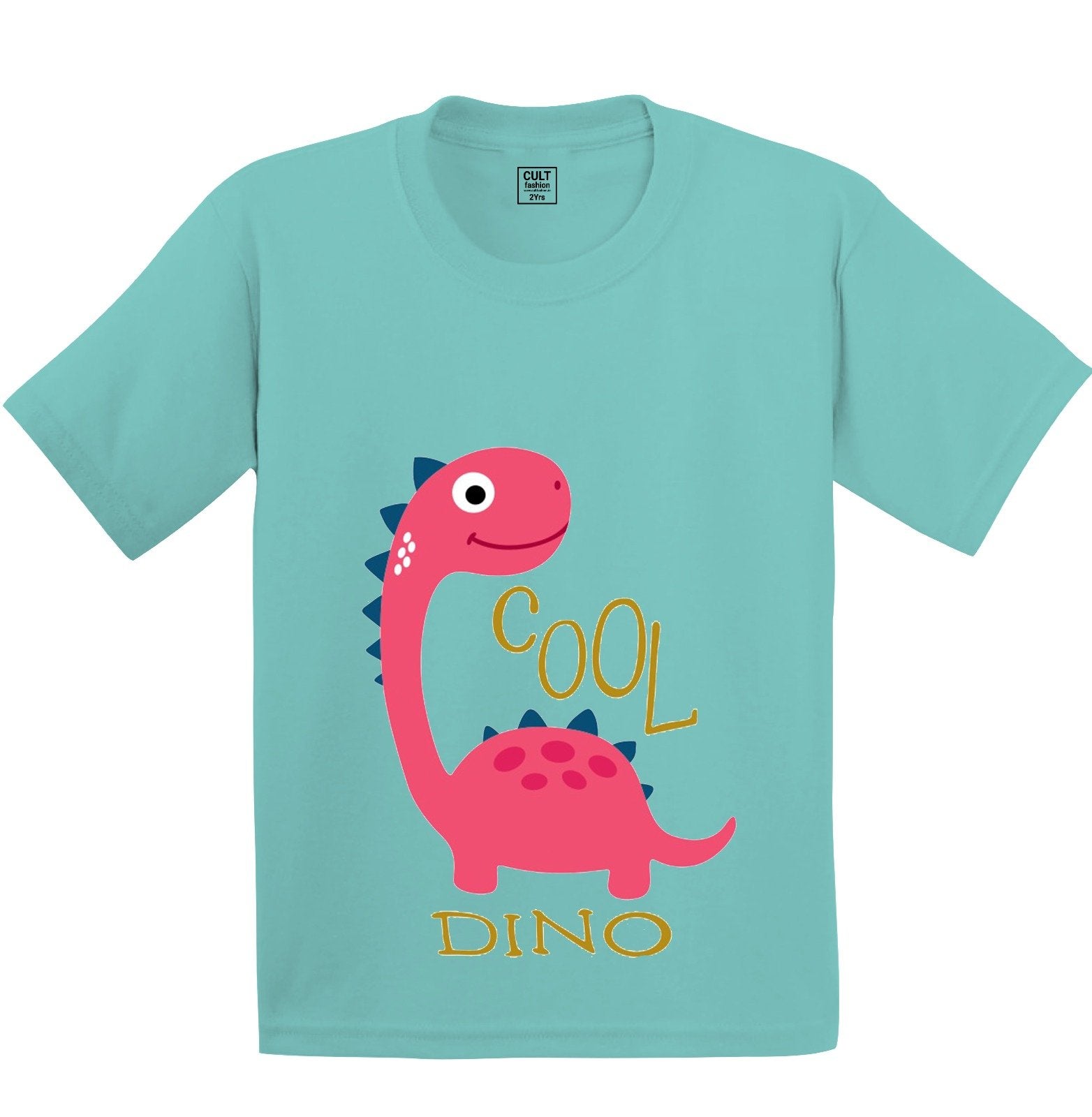 Pink Dino printed Kids T shirt - Size 1-5 year
