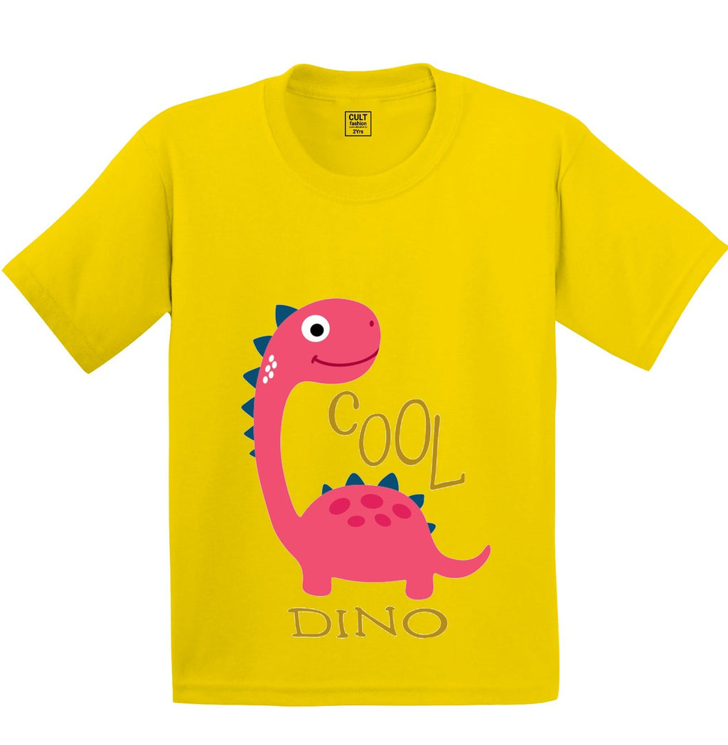 Pink Dino printed Kids T shirt - Size 1-5 year