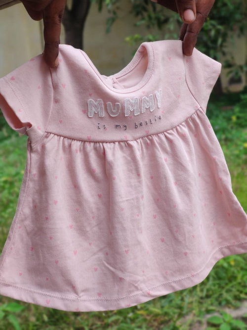 Baby Pink Frock Short Top - 1 Piece