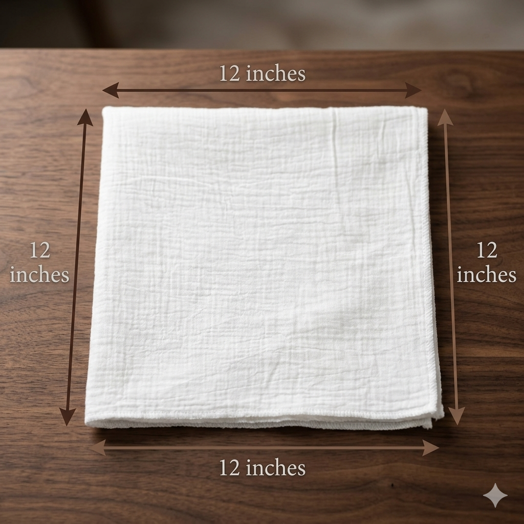 White Muslin Baby Wipes / Newborn Napkin -100% Cotton 2 layer Muslin (5 Pieces Pack) 12*12 Inches
