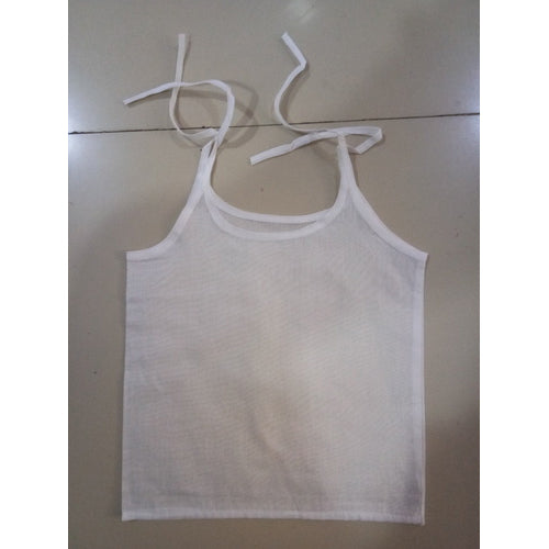 White Top knot Jabla Organic Cotton Newborn Baby Tank Tops (Pack of 6)