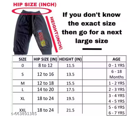 Daily Use Unisex Pajama Track Pants For Kids -Cup Type Multicolor Pack of 10 Random Colours